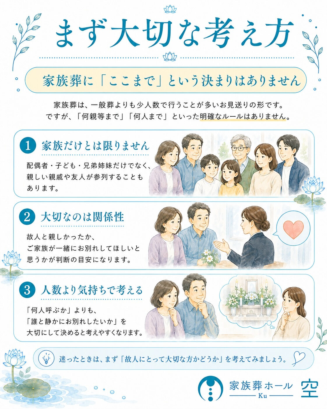 【家族葬って、どこまでの方に声をかければいいの？】